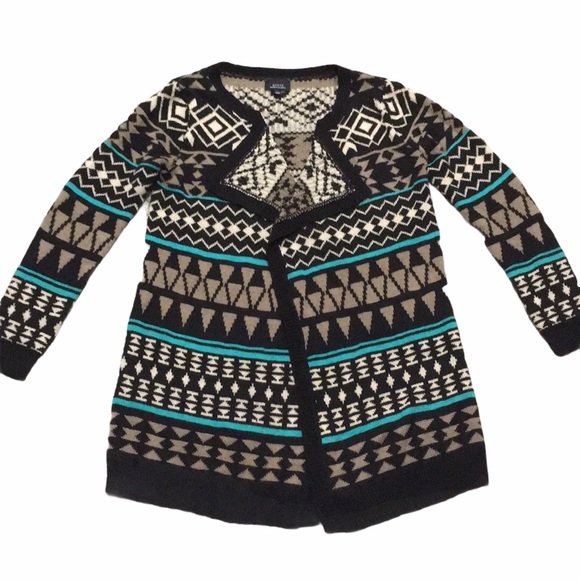 Active Designed In Los Angeles Sweaters - Tribal Aztec Boho Printed Sweater Cardigan